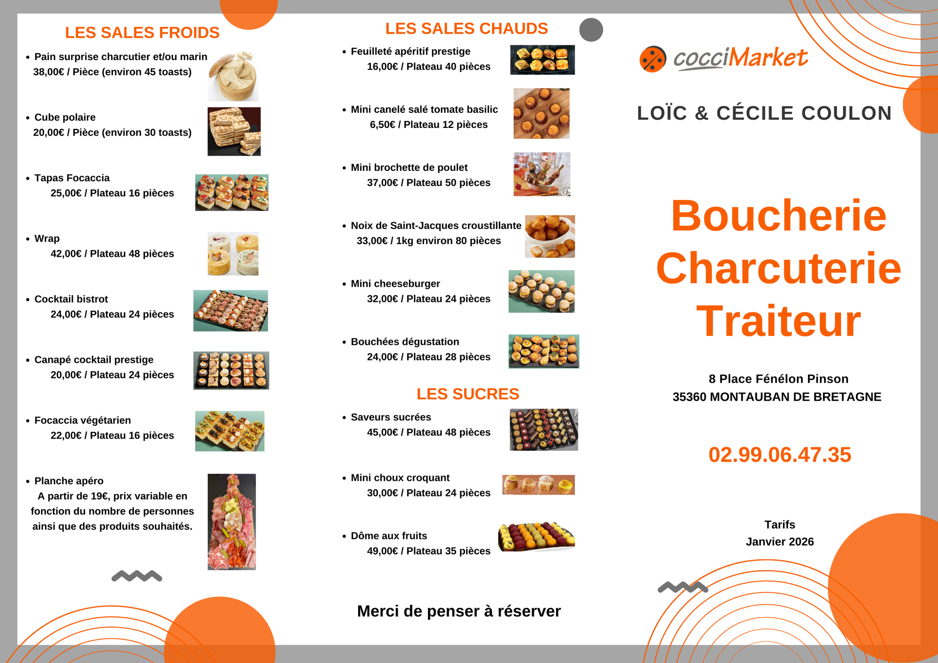 Un menu de restaurant en langue étrangère