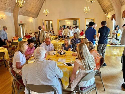 Coffee hour in the parish hall