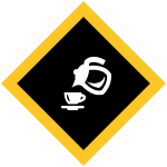 Icon of coffee being pour in cup