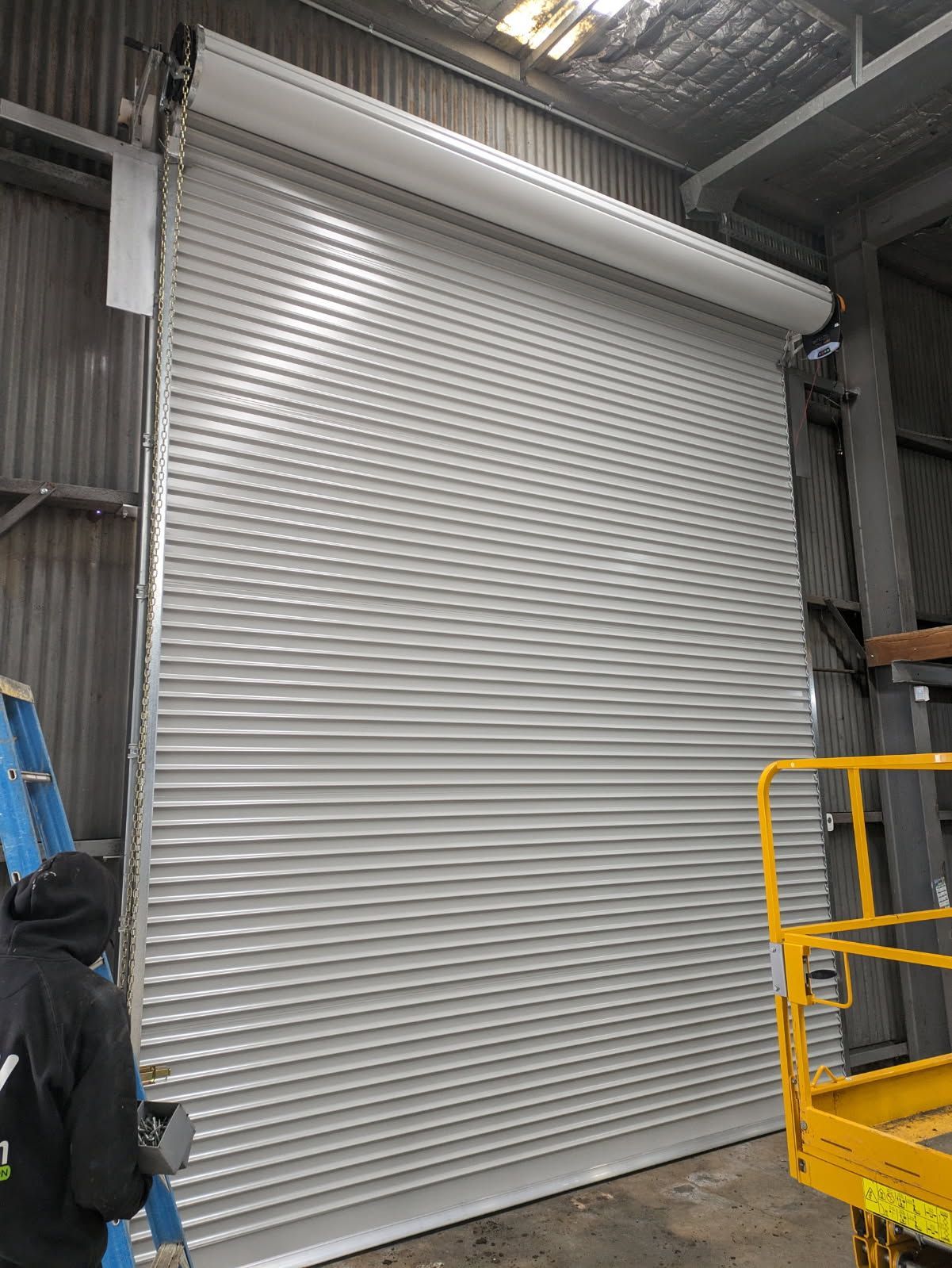 Grey Roller Doors in A Facility — Goldfields Garage Doors & Gates in Wendouree, VIC