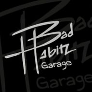 The logo for "Bad Habitz Garage" in white stylized text against a black background.