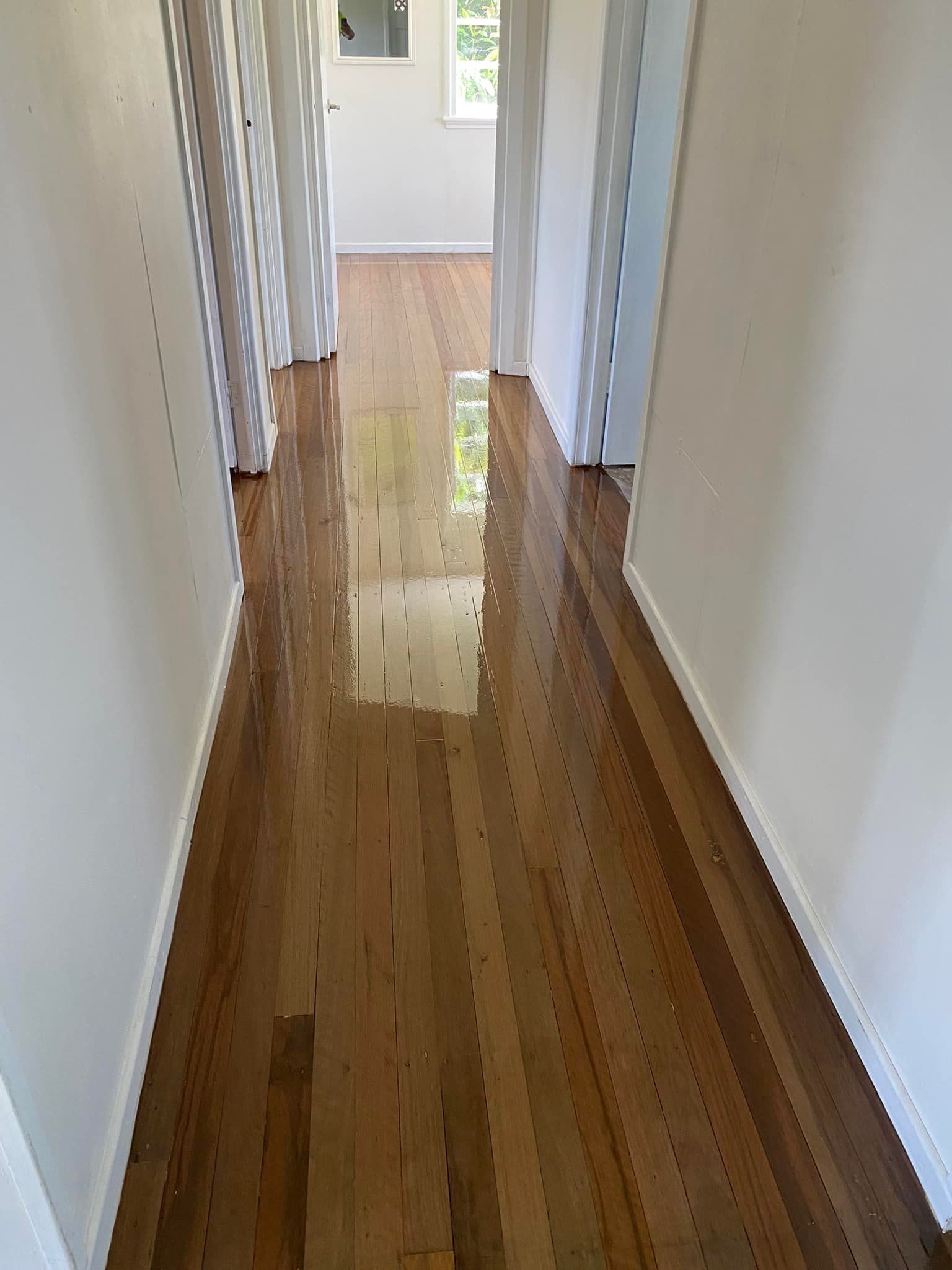 After Polishing Of Bedroom Hallway | Cairns, QLD | AJ’s Cleaning & Floor Sanding
