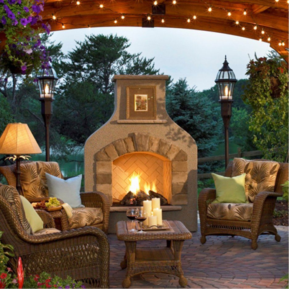 Outdoor Gas Fireplace — Richmond, VA — Chase, Inc. Heating and Air, Plumbing