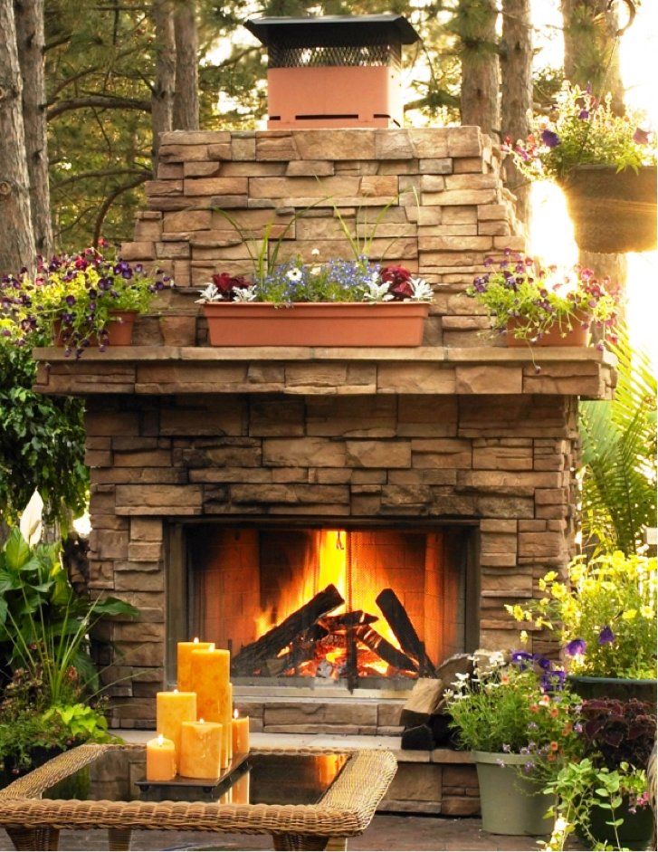 Fireplace at Backyard — Richmond, VA — Chase, Inc. Heating and Air, Plumbing