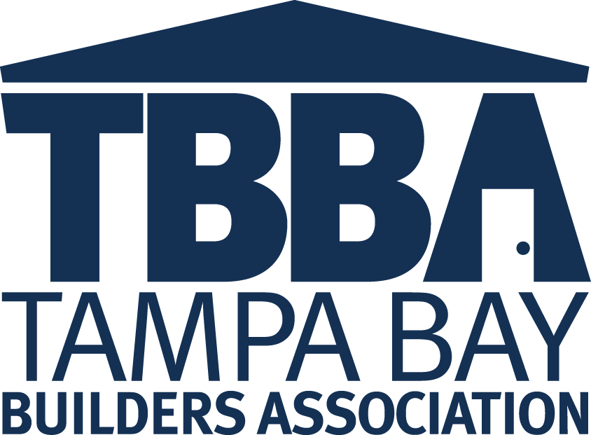 TBBA logo in dark blue with stylized house roof and Tampa Bay Builders Association text