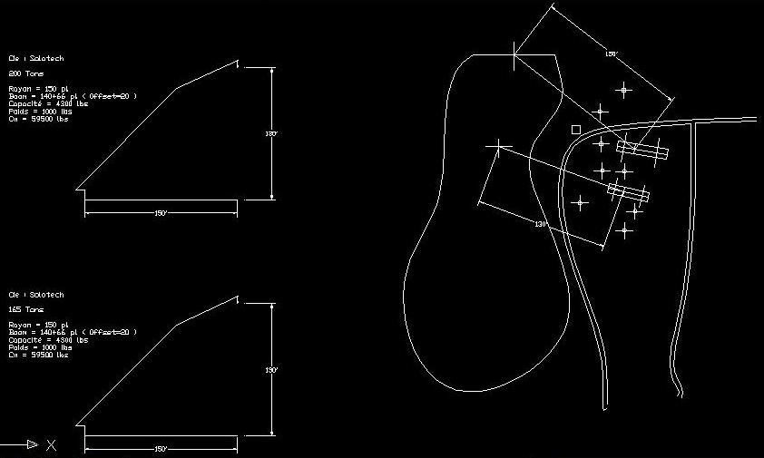 Un dessin en noir et blanc d'une courbe et d'un cercle