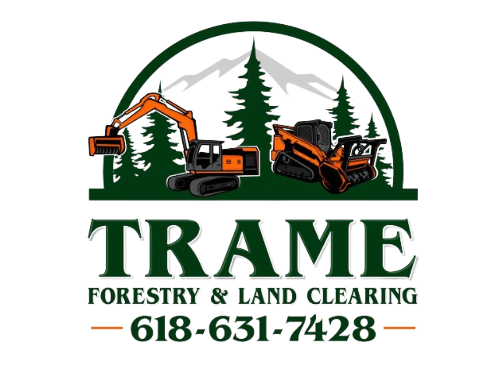 A logo for trame forestry and land clearing