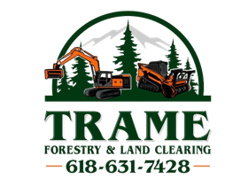 A logo for trame forestry and land clearing