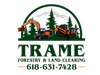A logo for trame forestry and land clearing