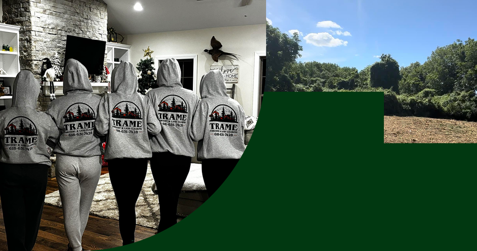 A group of people wearing hoodies are walking in a line.