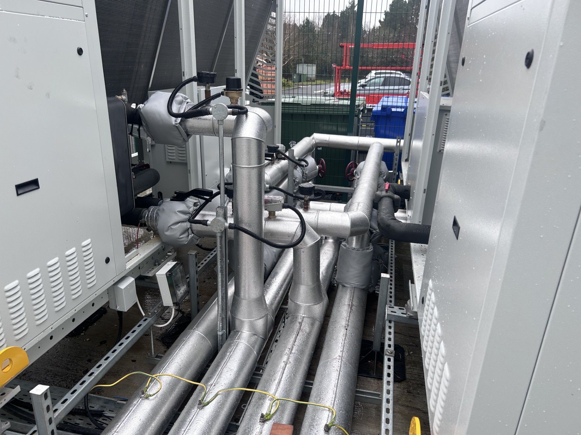 external pipework for building heating fully insulated and cladding supplied by Lagforce