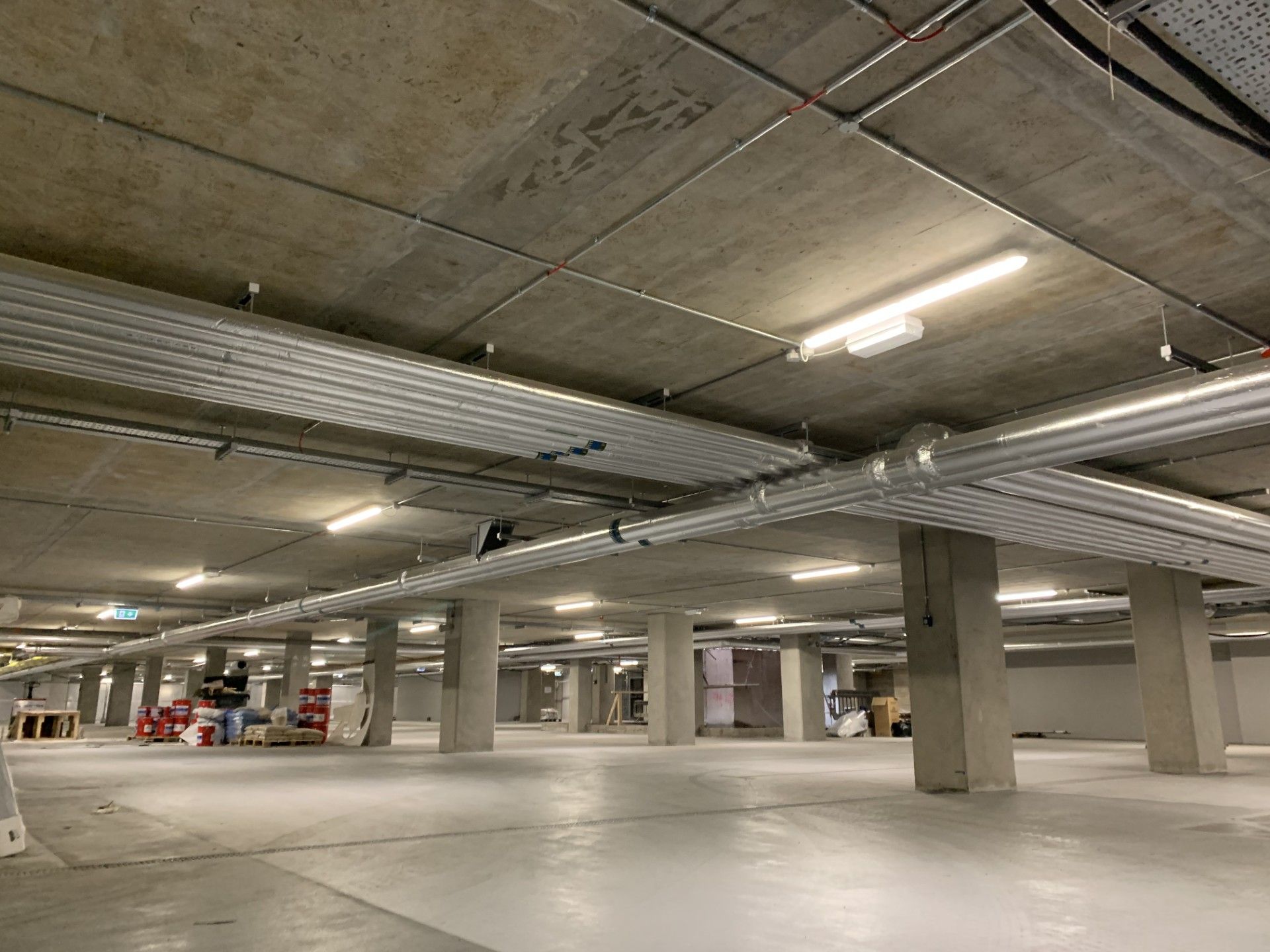 underground carpark pipework insulated by lagforce in Dublin
