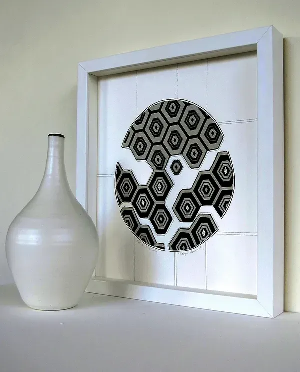 Artwork in white box frame — Northern Beaches, NSW — Framing on a Budget