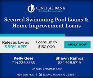 Central Bank Secured Swimming Pool Loans & Home Improvement Loans