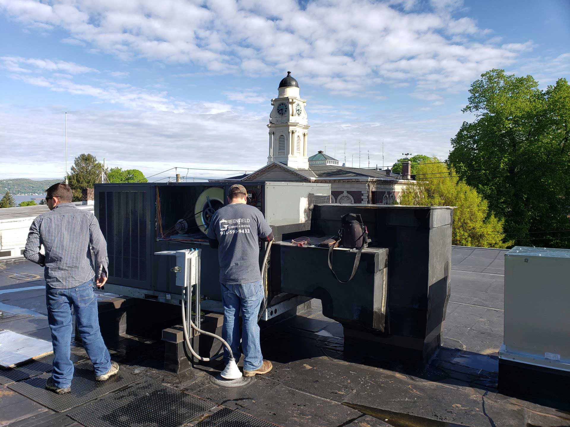 Aircon Technician — Irvington, NY — Greenfield Plumbing & Heating