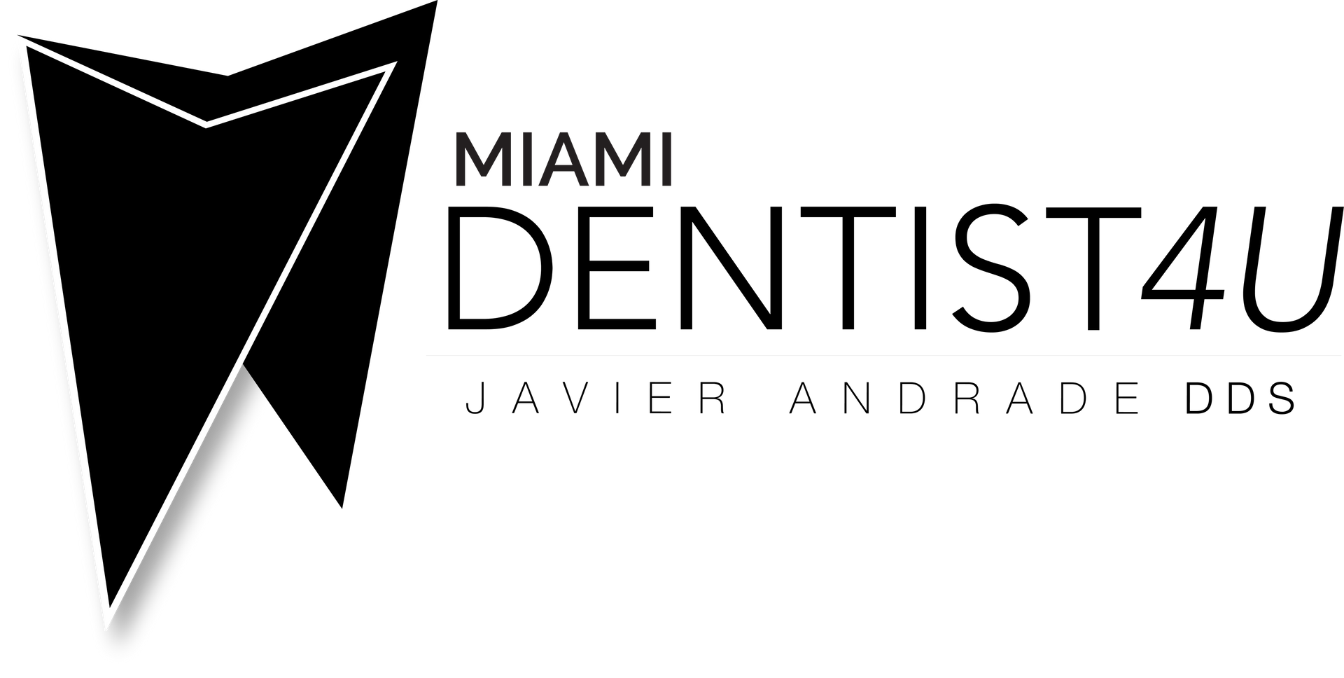 The logo for miami dentist4u javier andrade dds
