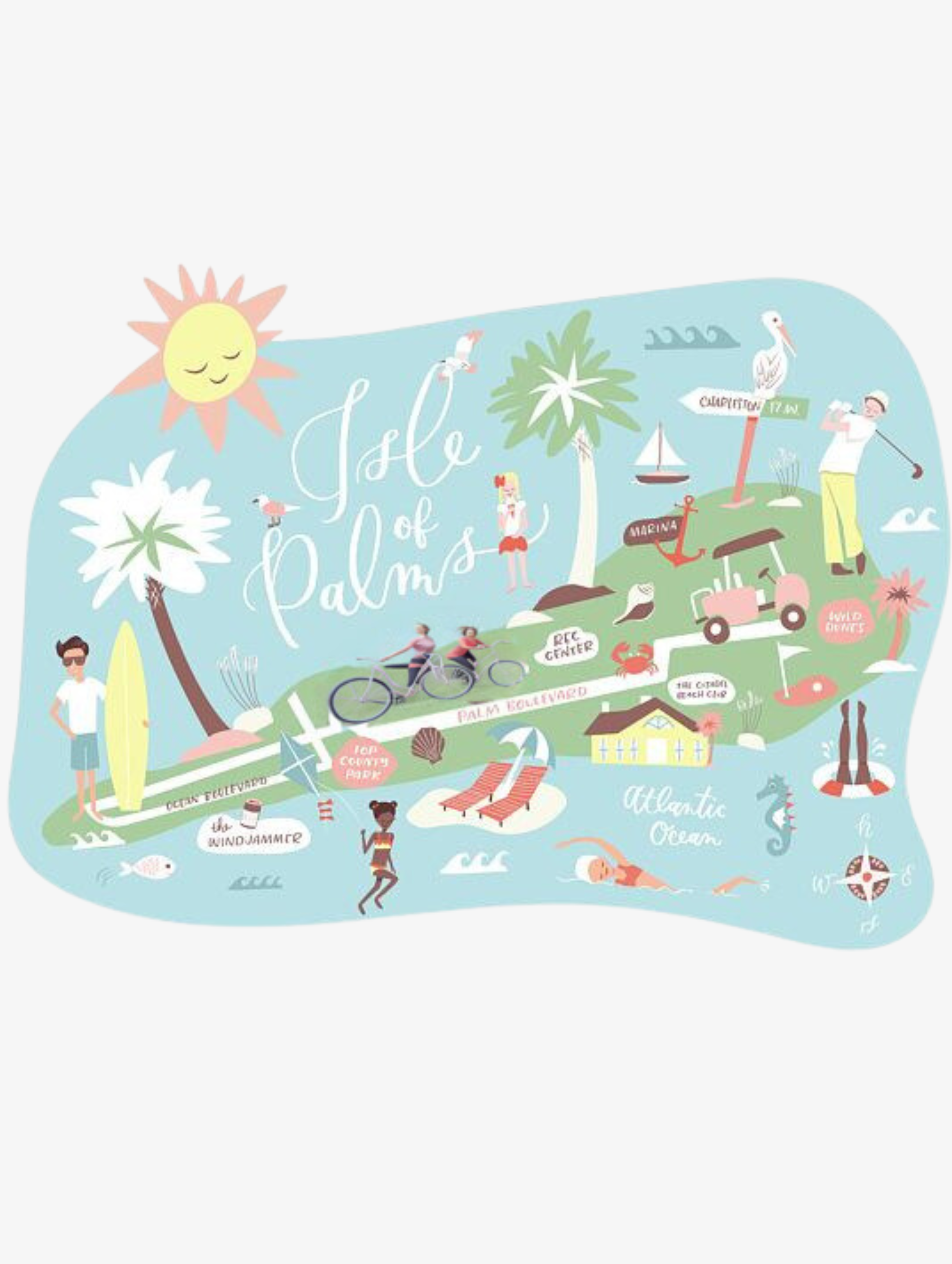 a map of isle of palms, SC