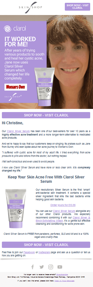 Full CRM - Skin Shop