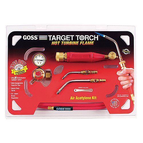 Goss KA-725-M12P Welding and Brazing HVAC Torch Tool Kit with Stand for MC Acetylene Tanks 