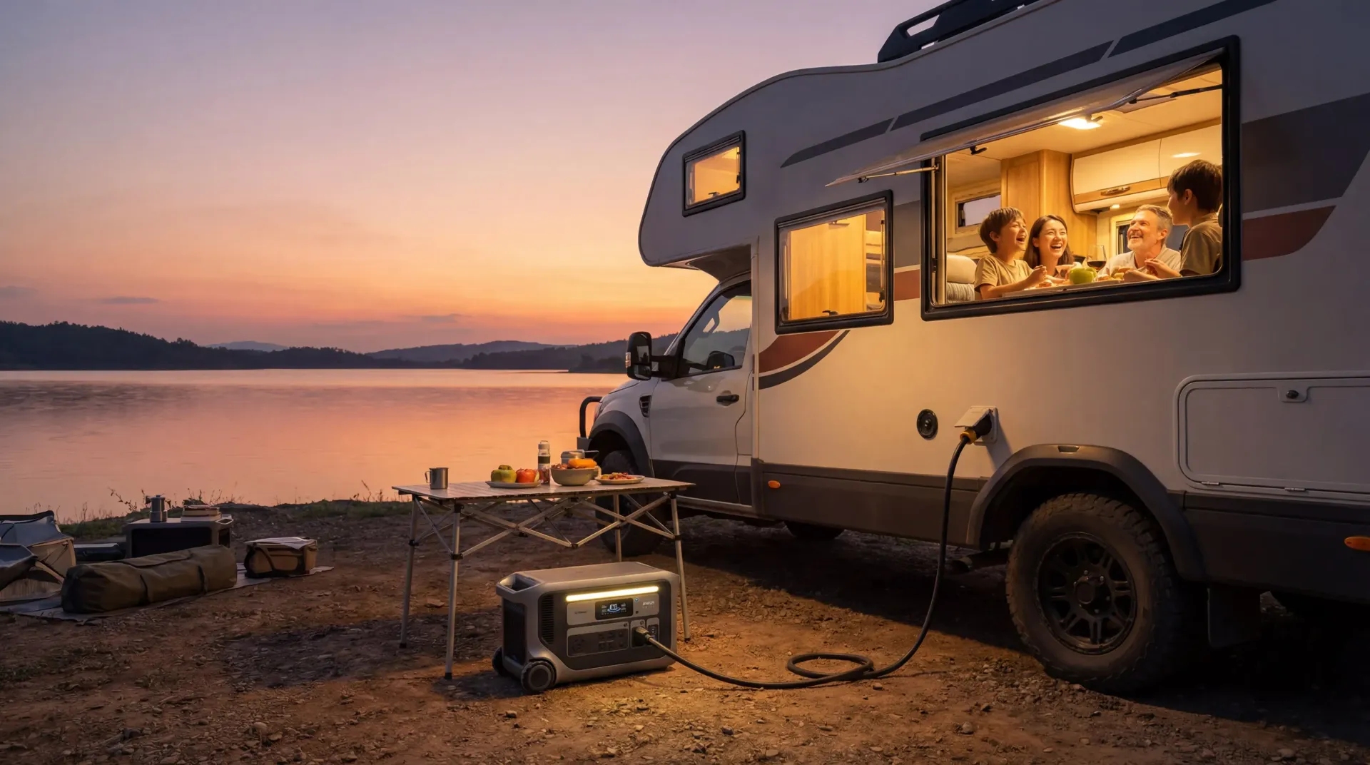 Person working on an air conditioning unit on a rooftop, with a water bottle and a white truck in the background.