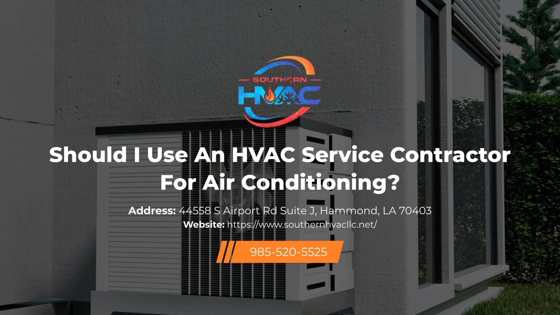 Should I Use A Hvac Service Contractor For Air Conditioning?