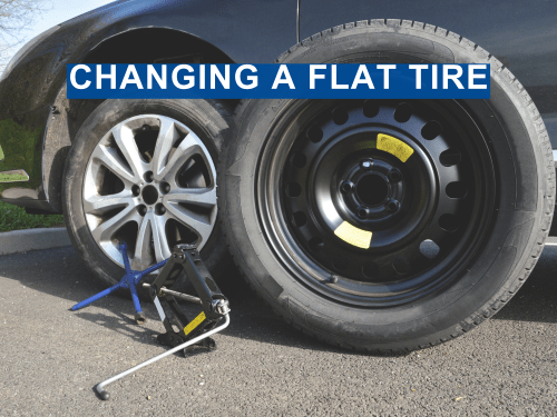 Changing a Flat Tire in Wisconsin