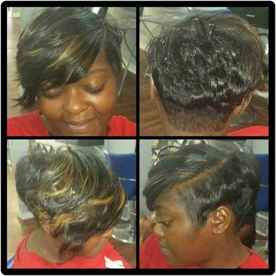 Woman With Her New Hair Style