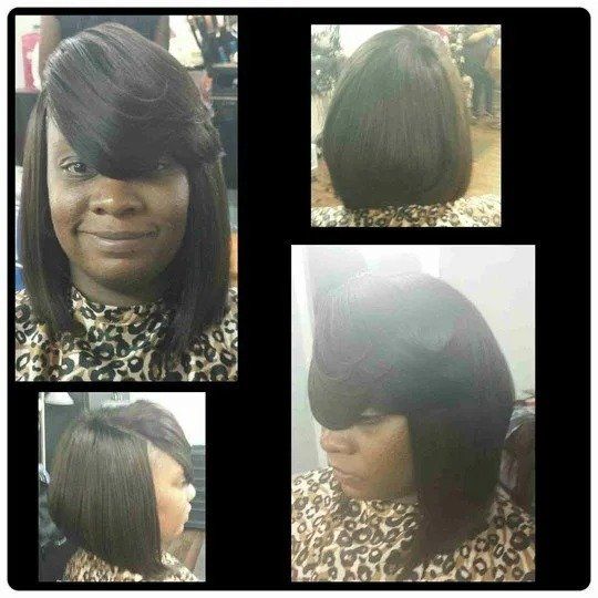 Beautiful Woman With Her New hair Cut