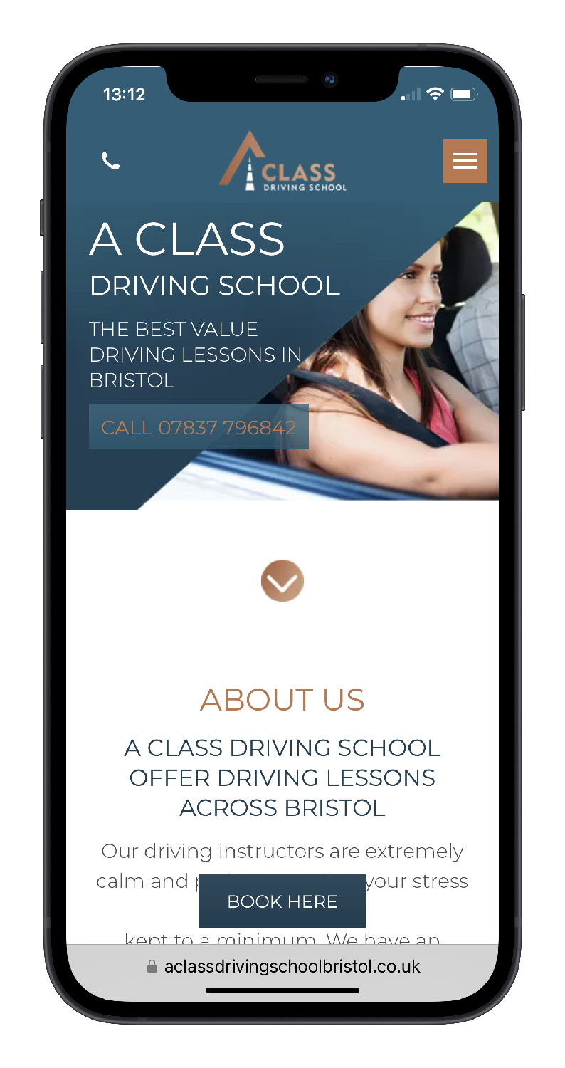 A-Class Driving School | Driving School Website Design