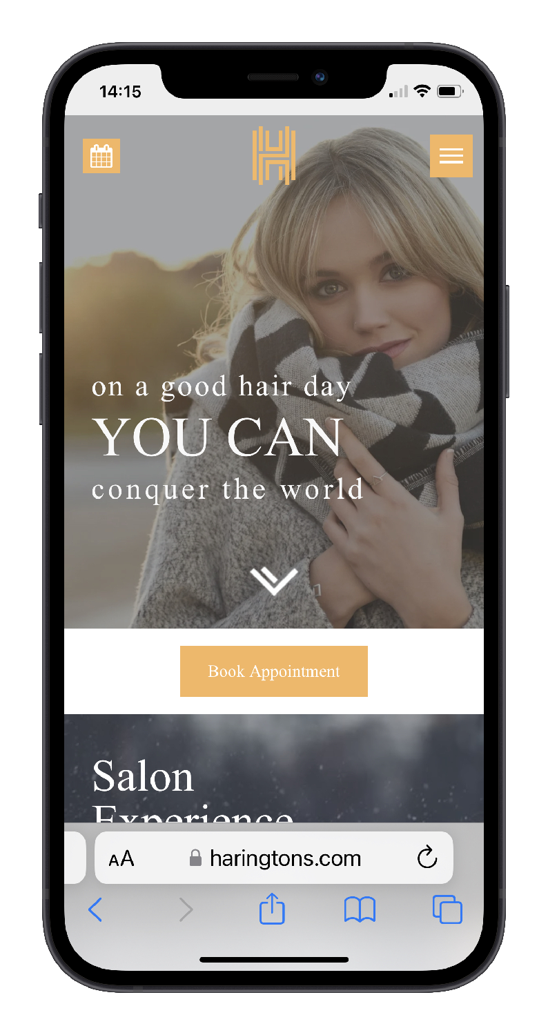 Haringtons Hairdressers | Hair Salon Website Design