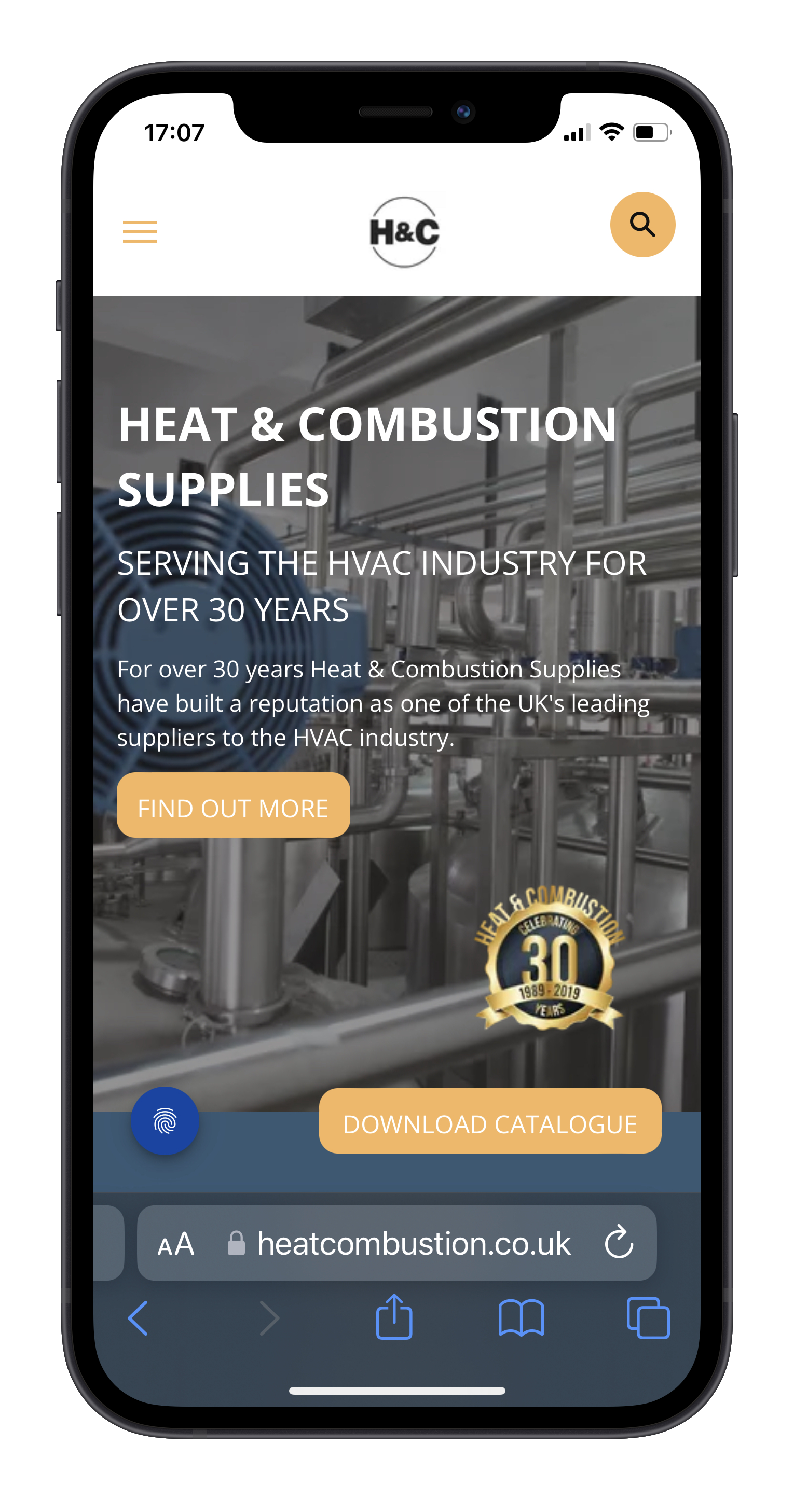 Heat & Combustion Supplies | Business Website Design