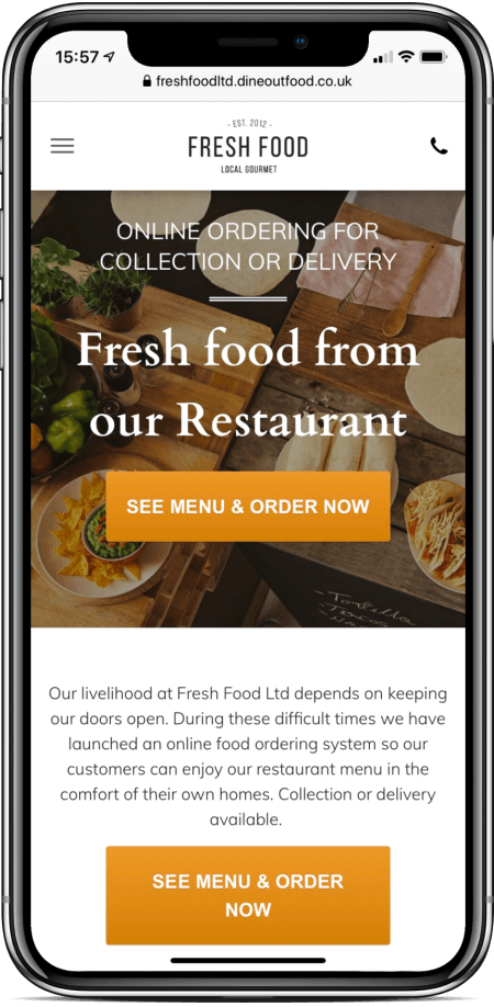 Online food ordering for the community