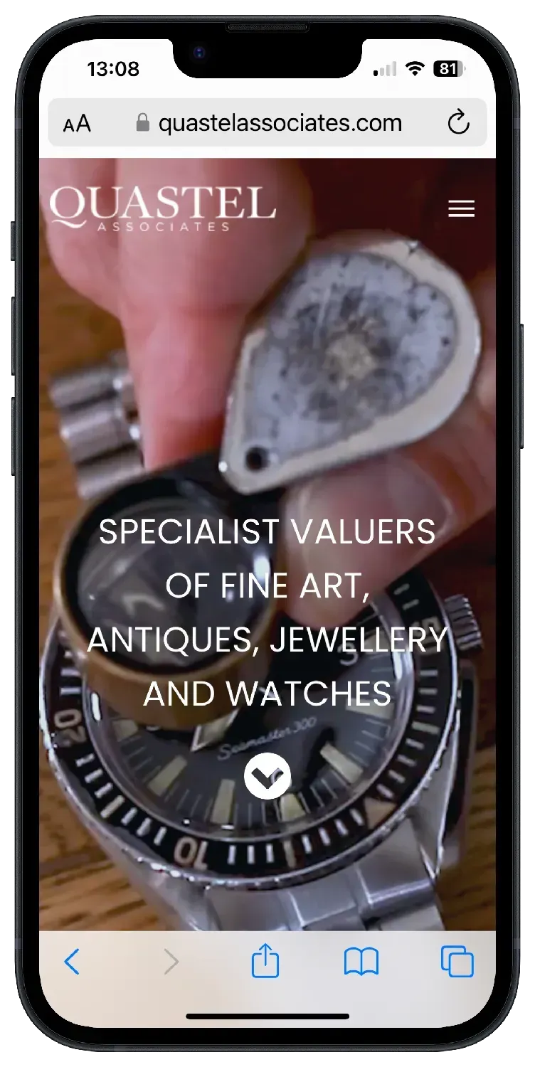 Web Design for Specialist Valuers of Fine Art, Antiques, Jewellery & Watches