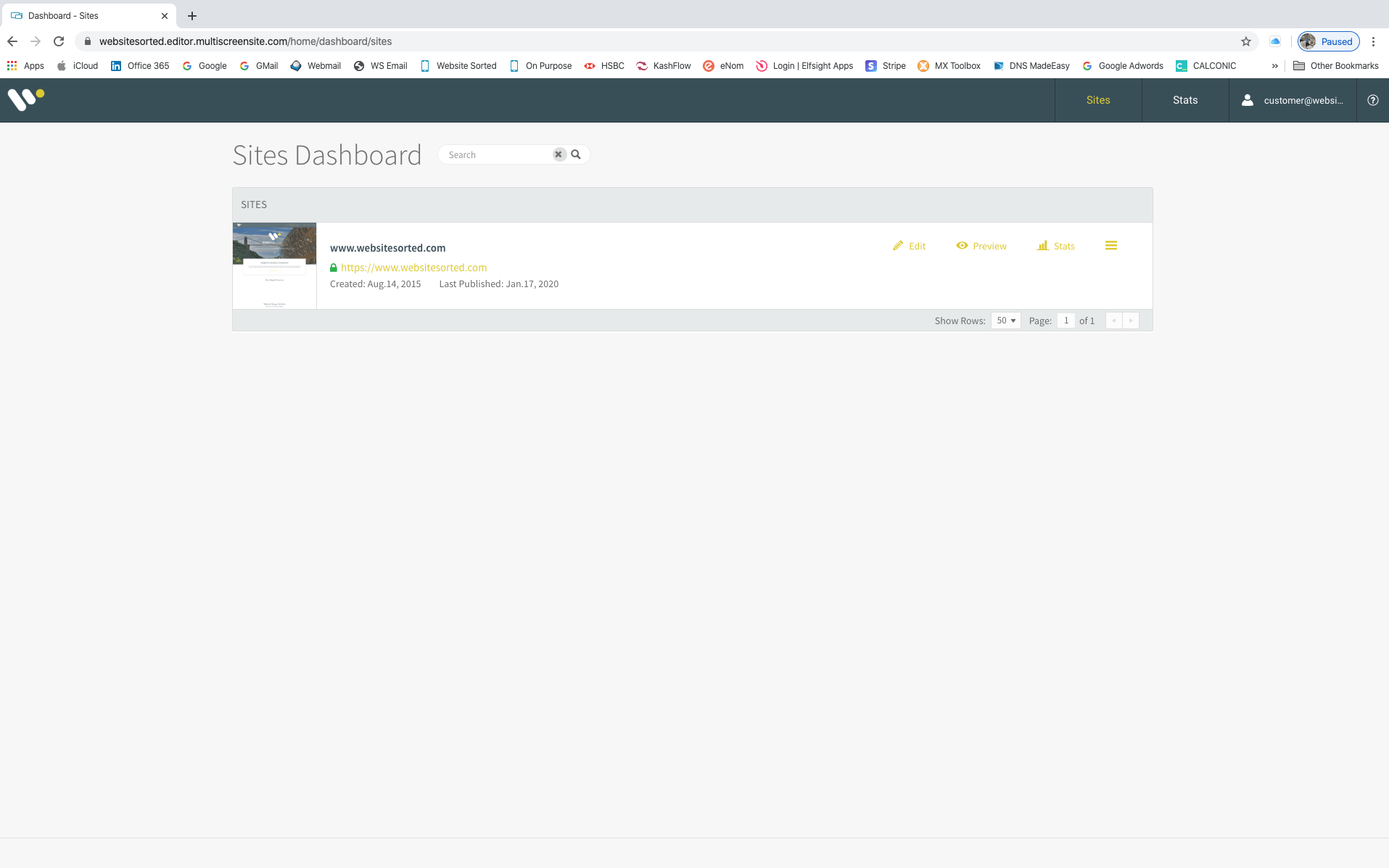 Website Content Management Dashboard