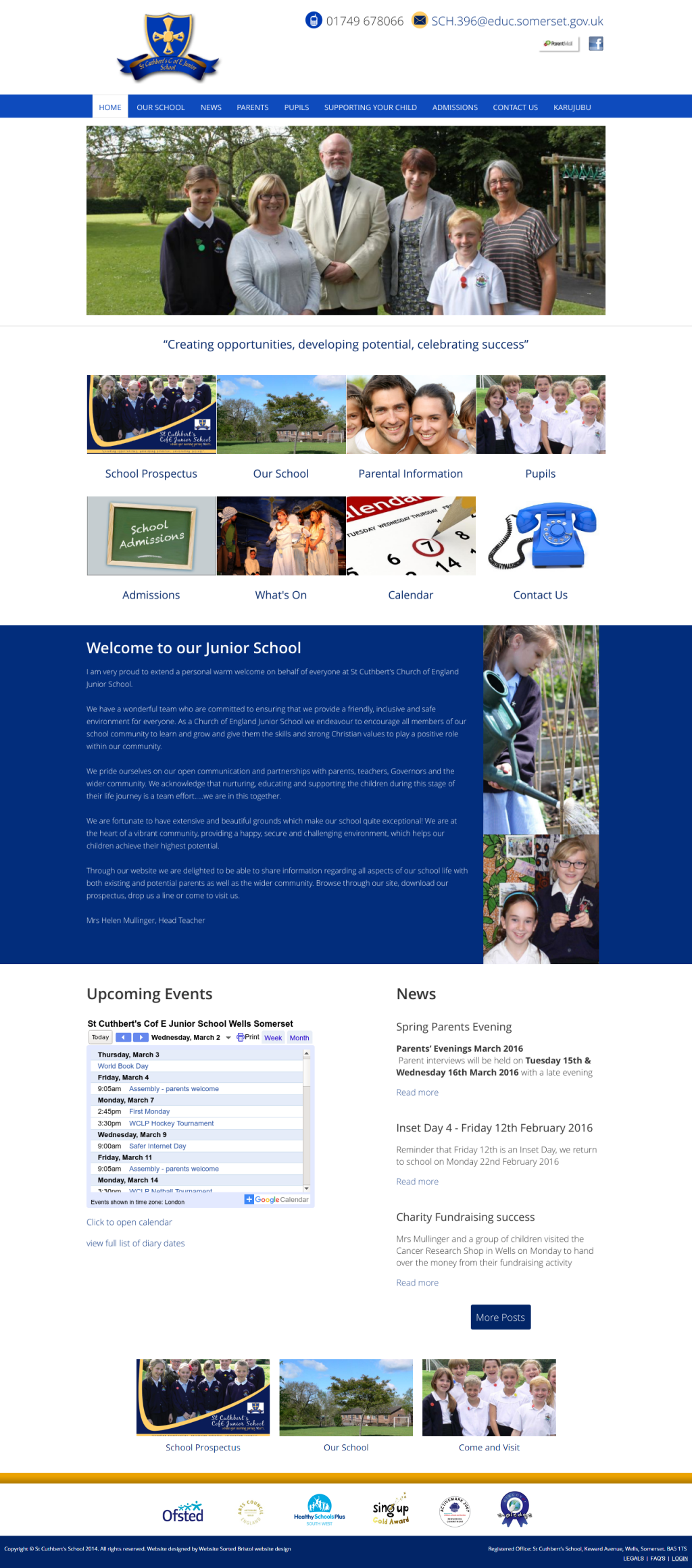 Website Design for St Cuthberts Infant School