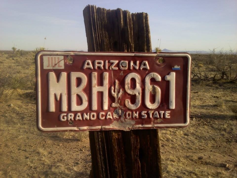 A license plate from arizona grand canyon state