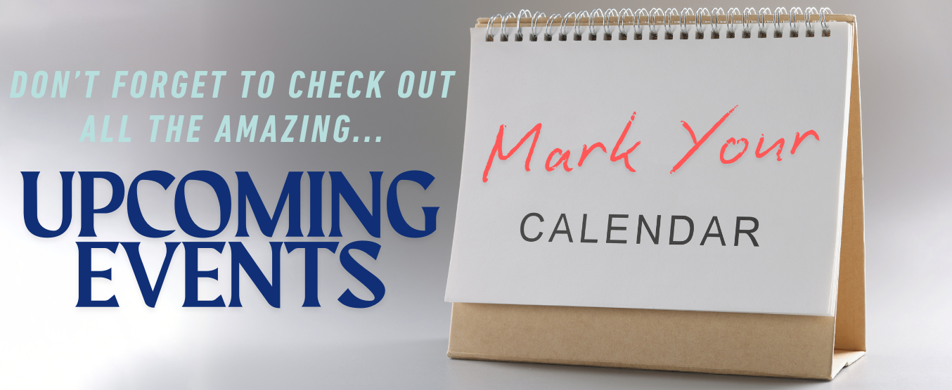 A calendar with the words upcoming events written on it