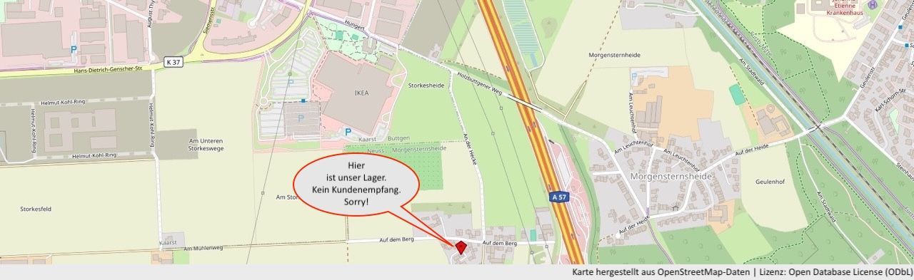 Lageplan KÜSTERS GaLaBau, Neuss