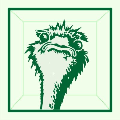 Zeichnung eines lustigen Strauss