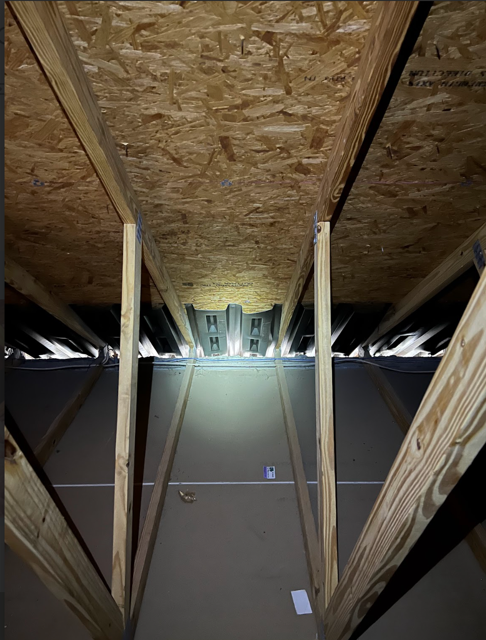 Baffles are installed to protect soffit vents from being clogged with insulation, allowing your attic to breath properly. 