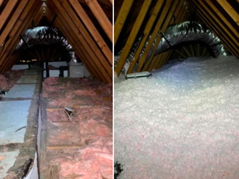 Before and After Insulation. Covering Duct work also helps make them more effective and efficient 