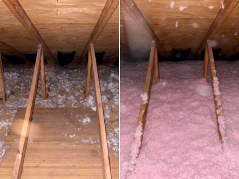 Before and After Insulation. 