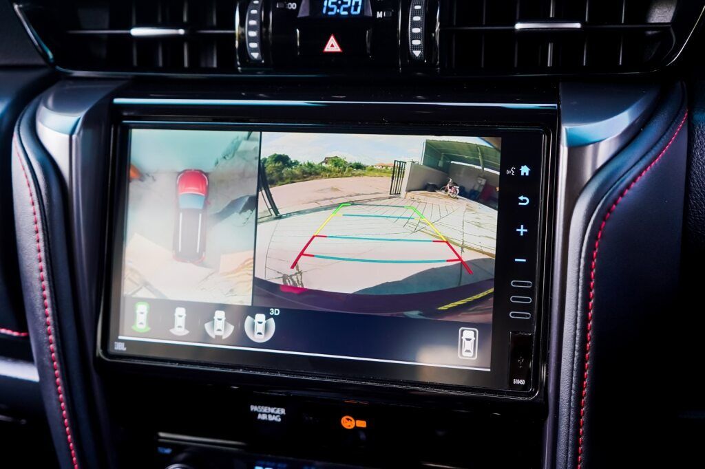 Car's Dashboard Screen Displaying a Split-screen View — H & E Auto Electrics in Noosaville, QLD
