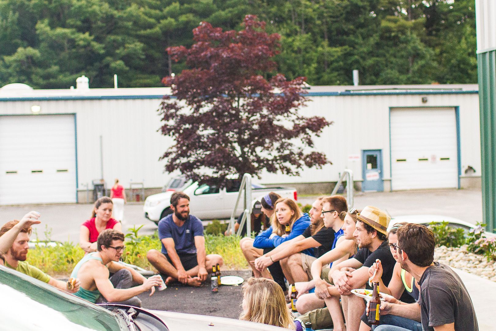 group of people sitting