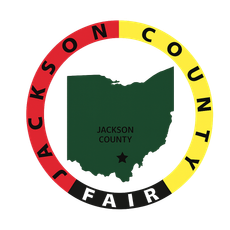 Jackson Co. Fair logo with green text and a sunburst icon above