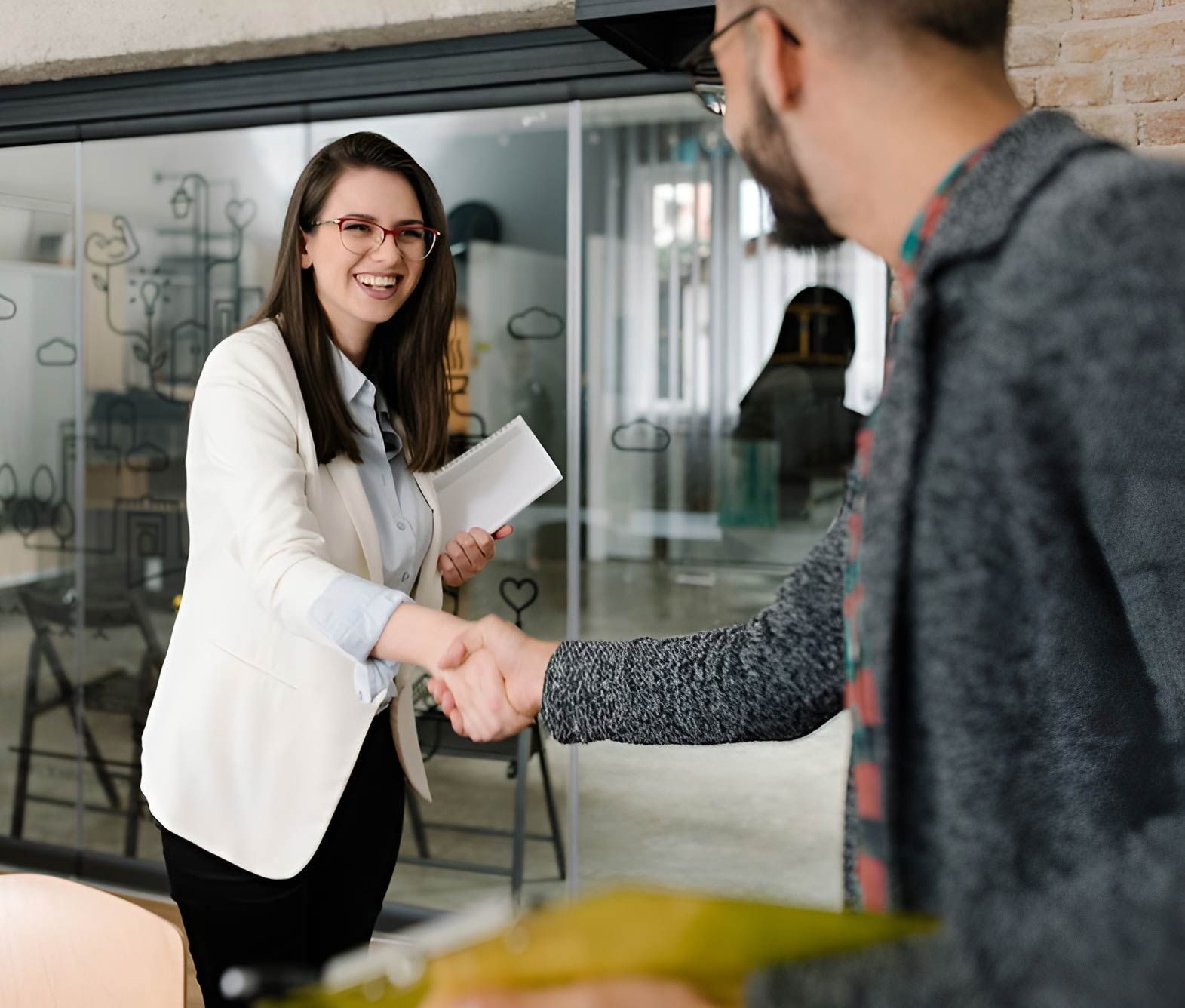 Openly Greeting A Job Recruiter With A Firm Handshake — New Hire in Newcastle, NSW