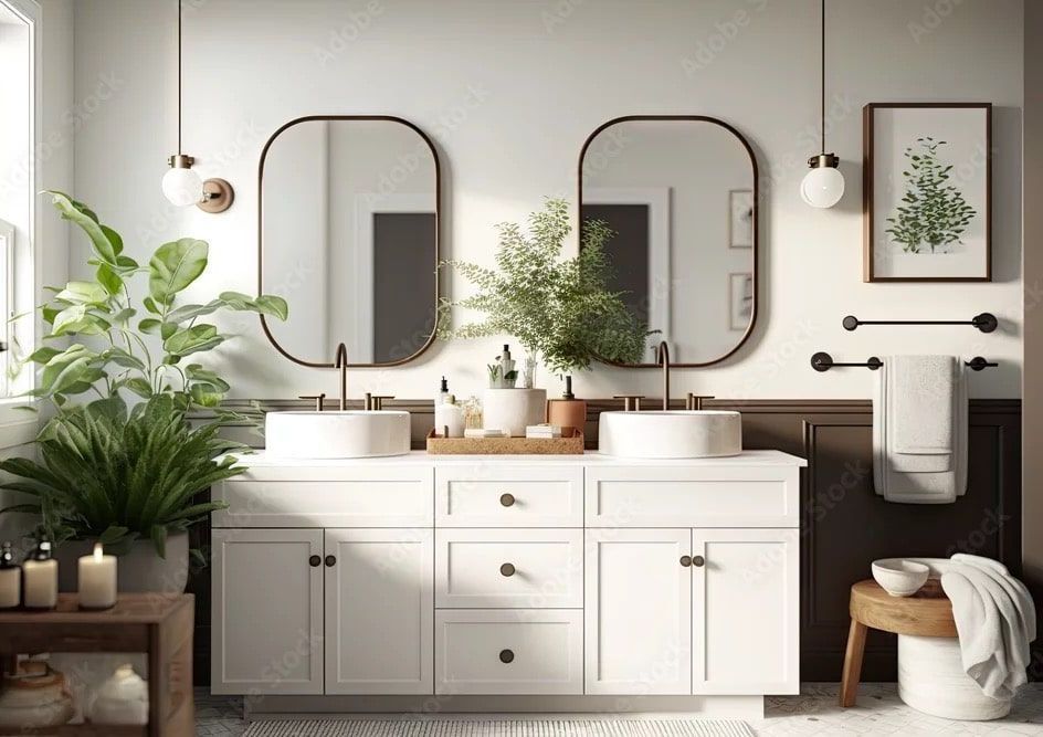 White vanity
