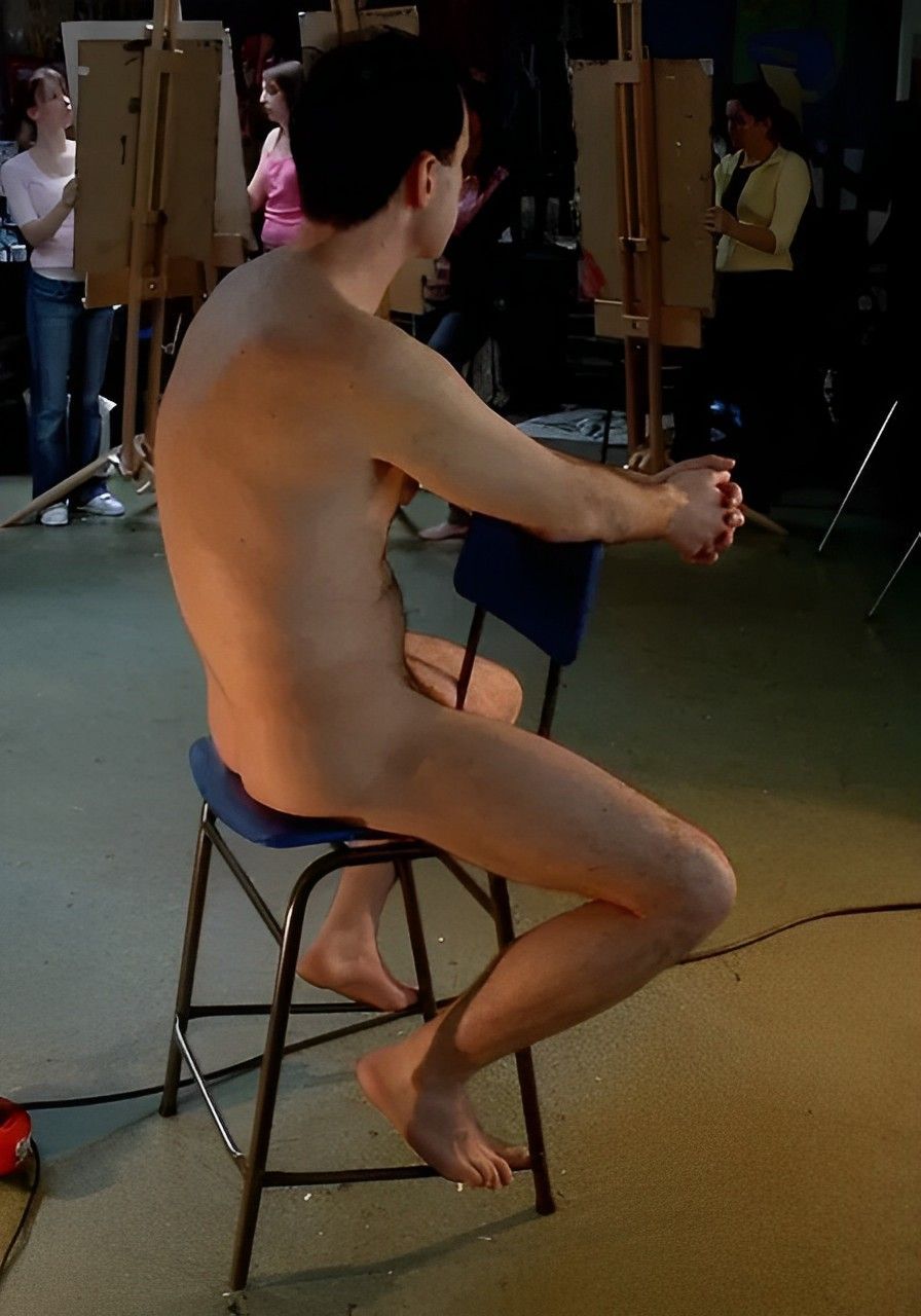 Nude male life model
