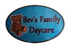 A Logo for Bev's Family Daycare With a Teddy Bear — Five Star Family Day Care in Singleton, NSW