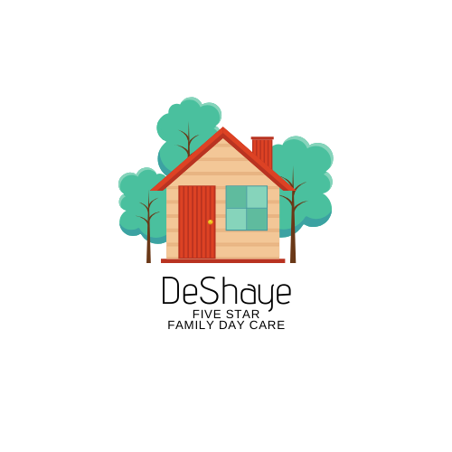 A Logo for a Family Day Care Center With a House and Trees — Five Star Family Day Care in Maitland, NSW